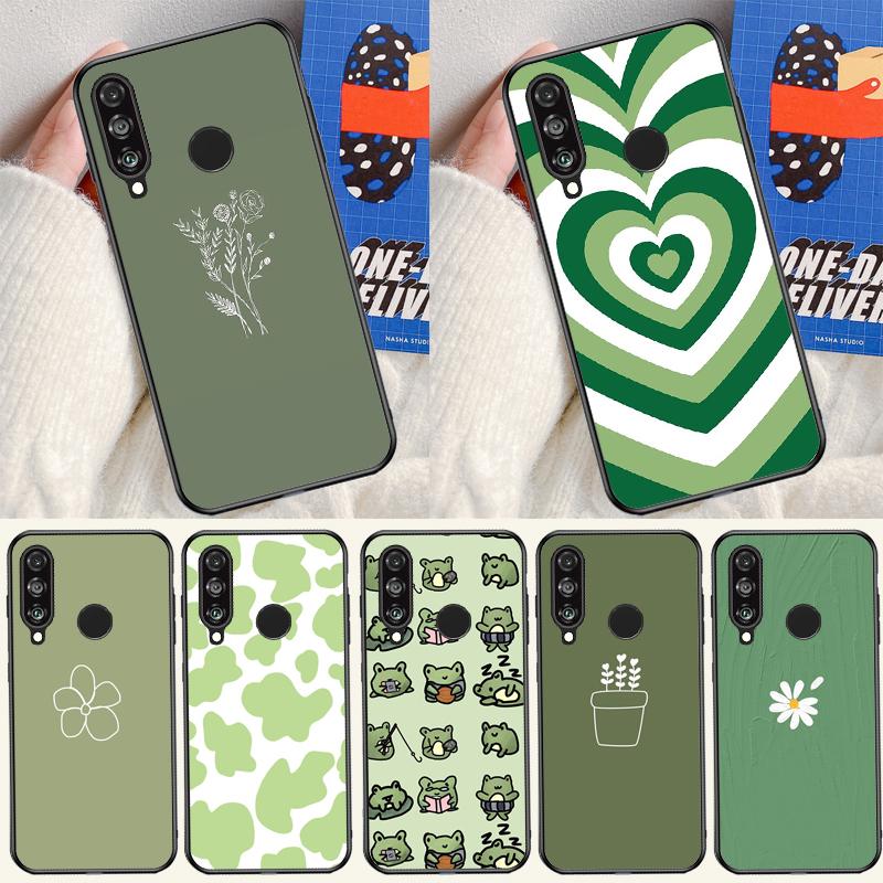 Зеленая эстетика Для Huawei Nova 12s 12i 11i 8i 9 10 SE Y91 Y90 Y60 Y70 Y72 Y61 P20 P40 P30 Lite P60 Pro Чехол