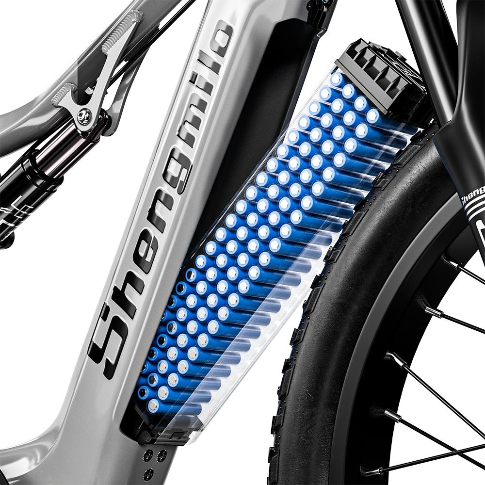 Shengmilo S600 2000W Electric Mountain Bike, 48V 17.5Ah Samsung Battery, Hydraulic Brakes, 26" Fat Tyres, Shimano 7-Speed - Men's E-Bike