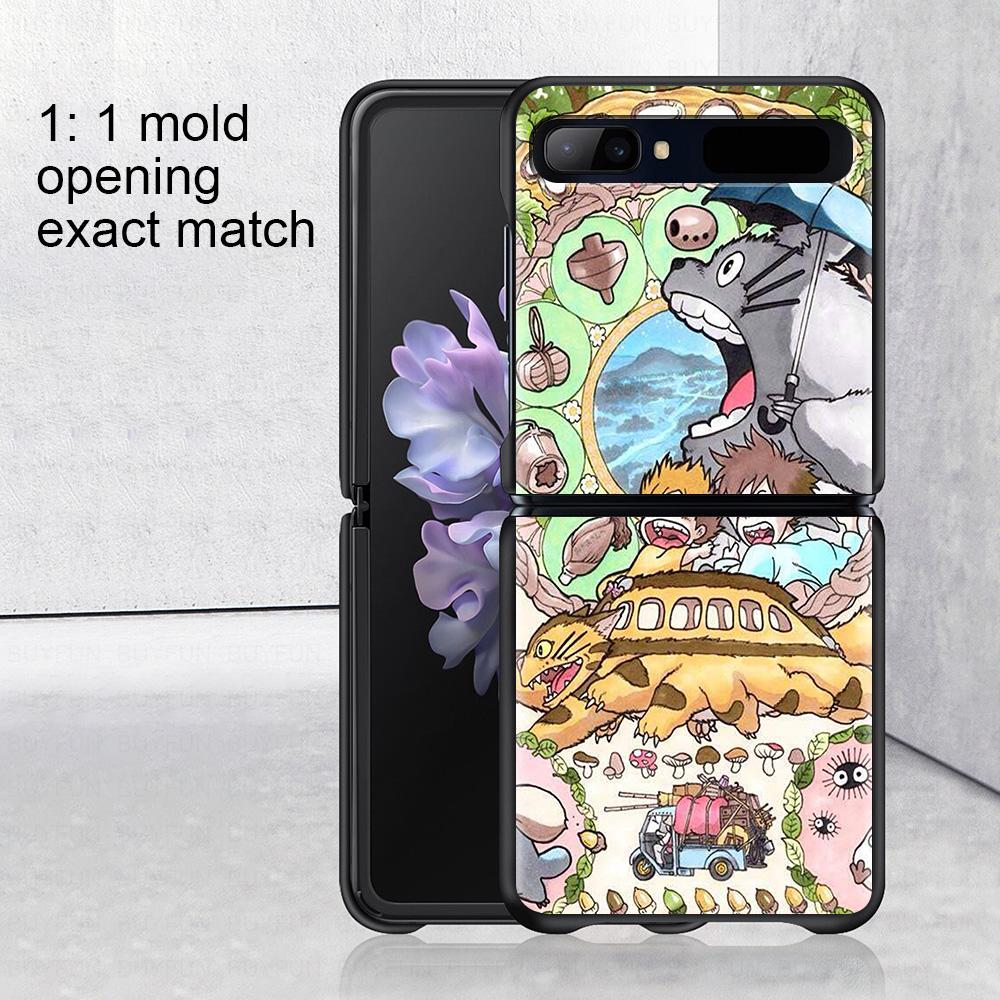 Чехол для смартфона Studio Ghibli Spirited Totoro для Samsung Galaxy Z Flip 3 5g, чехлы на заднюю панель для ПК, твердый чехол, чехол
