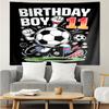 Soccer Print Tapestry, Backdrop, Easy Setup, Ideal for Bedroom, Office & Living Room, with Aesthetic Wall Hanging Decor.