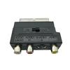 21Pin Scart Adaptor Av Block To Rca Phono Composite S-Video With In/Out Switch Scart Adaptor Av Block