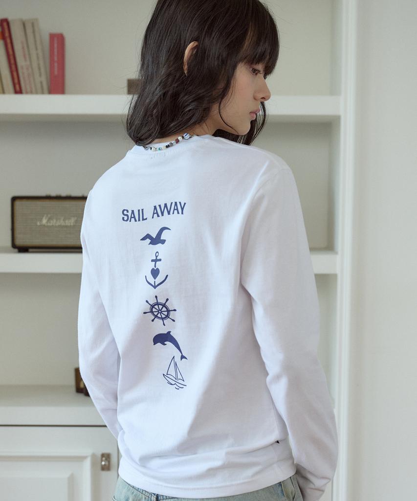 CPGN STUDIO Blue Sea Long Sleeve White