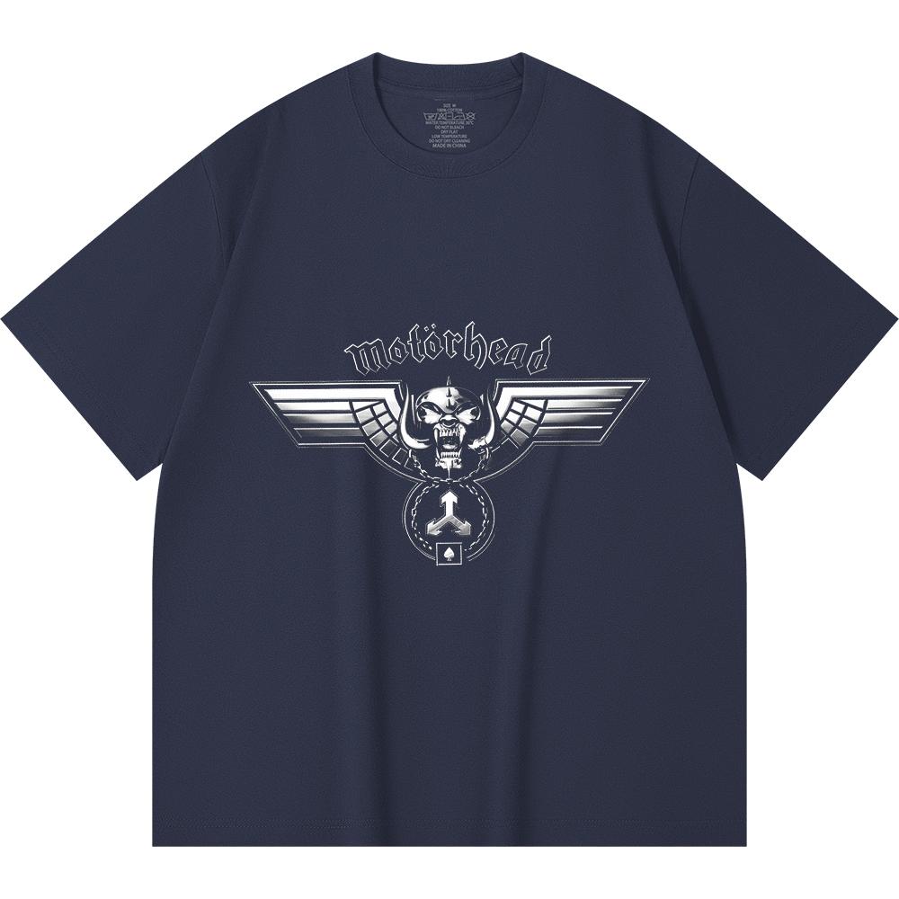 Хлопковая футболка плотностью 230 г/м² 100% Хлопок Heavy Metal Футболка с принтом рок-группы Популярная музыка Унисекс Тяжелая хлопковая футболка