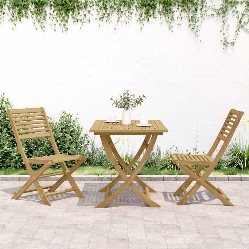 Garden Chairs 2 pcs. Foldable 48.5 x 61.5 x 87 cm Solid Acacia Wood