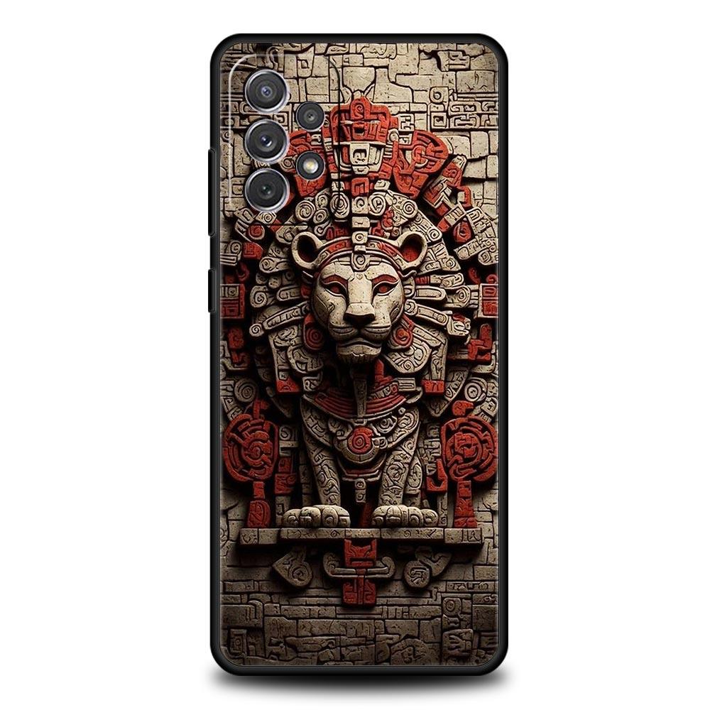 Винтажная картина-тотем Чехол для телефона для Samsung Galaxy A55 A35 A17 A07 A15 A13 A25 A51 A71 A72 A73 A32 A52 A52S A41 Мягкий TPU Чехол