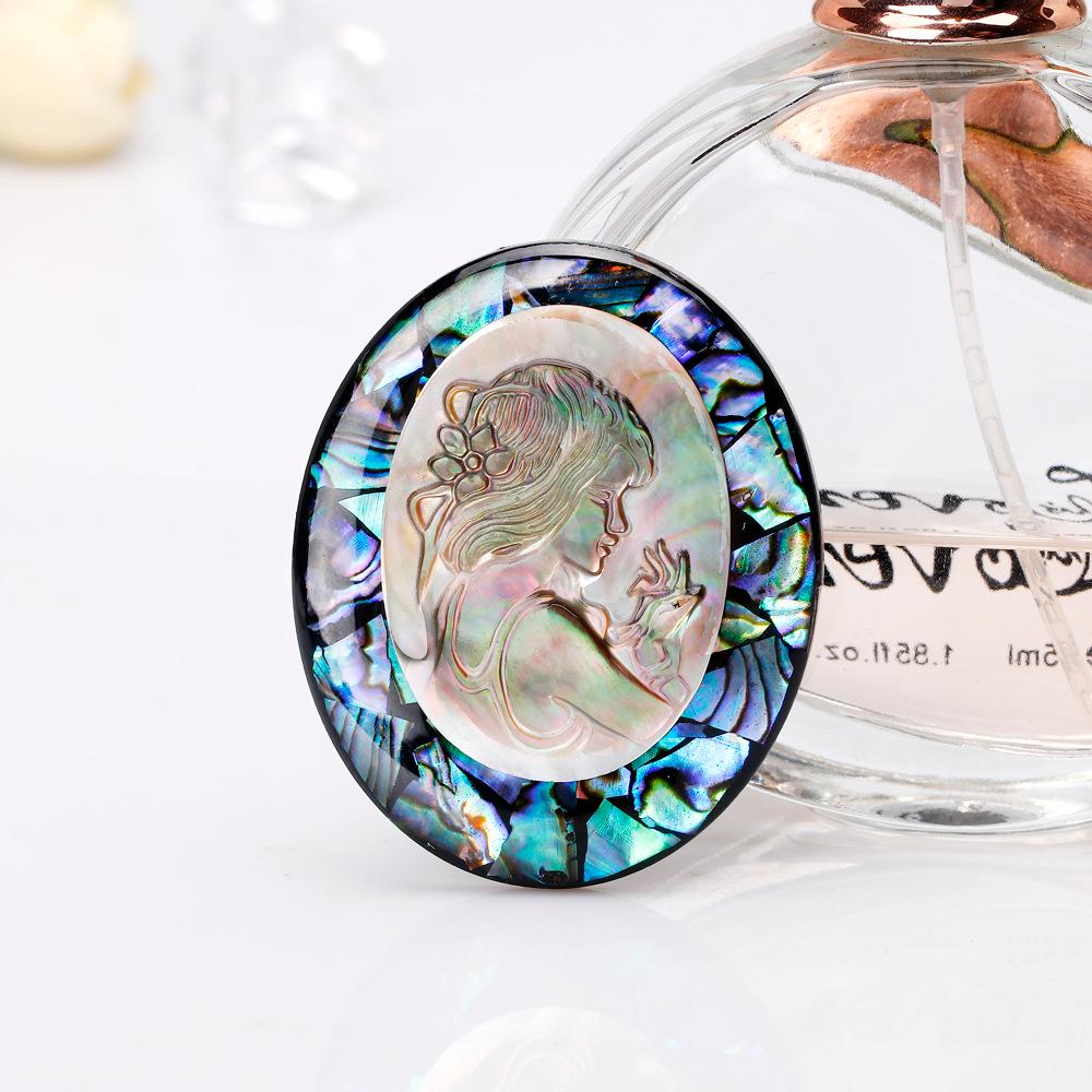 Blucome Натуральная ракушка морского ушка, брошь с медалью красоты, женская брошь для пальто, костюма, булавки для лацкана, подарок на Новый год
