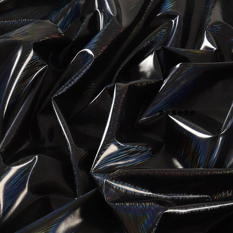 100x150 см искусственная кожа хамелеон водонепроницаемый пуховик ткань глянцевая симфония градиент для кожаной куртки ткани материалы