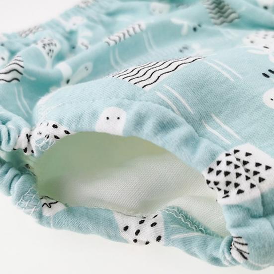 Детские осенне-зимние теплые водонепроницаемые хлопковые 6-слойные тренировочные подгузники, штаны, подгузники