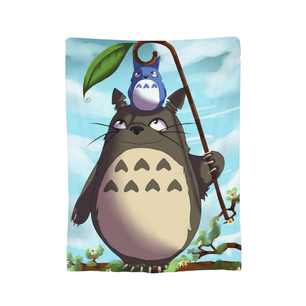 Anime Tonari No Totoro blanket Cover Fleece T-Totoros Cute Warm Throw blanket for Home Couch Bedroom Quilt