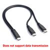 Разветвитель USB-C Type C 1 на 2 Удлинительный кабель Провод для ПК Телефона Планшета 15 Вт 3 А Шнур адаптера питания Преобразователь зарядки Линия