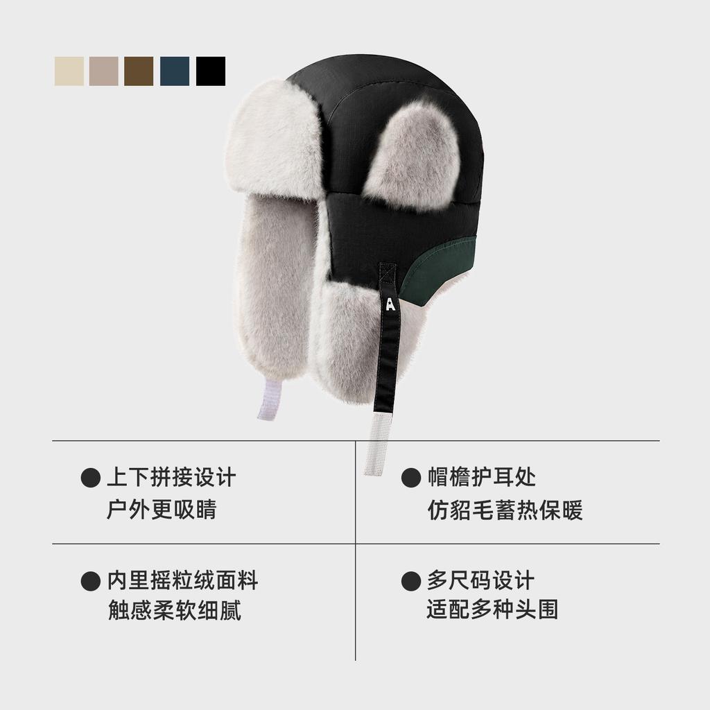 Winter new hat women's fleece thickened outdoor riding cold and warm plush ear protector pullover hat BM