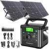 Power Station Power Generator 300W(Peak 600W) SWAREY S160 222Wh Solar Generator Power Bank Charger With 2x 100W Solar Panel