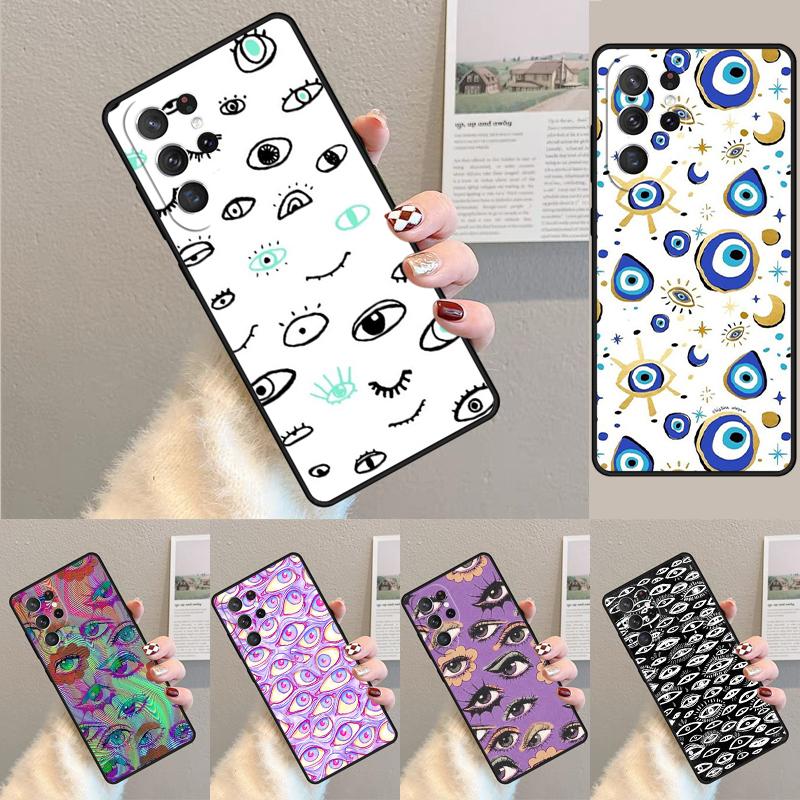 Чехол для телефона с узором "Глаза" для Samsung Galaxy note 10 pro S26 Ultra S23 S24 FE S25 S21 S22 PLUS ударопрочный