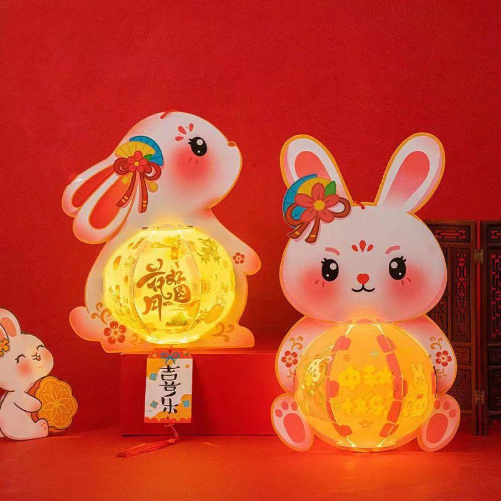 Luminous Rabbit Lantern Hanging Handheld Luminous Lantern Mid-Autumn Festival Lantern Chidlren