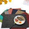 PVC Light Luxury Bamboo Joints Home Dining Table Mats Heat Insulation Western Food Mat  Anti Scalding Bowl And Plate Mat Coaster