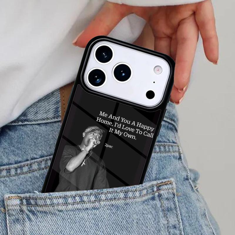 Чехол для телефона рэпера 2pac Тупака для iPhone 17ProMax 12 13 14 15 16e 17 Pro Max Plus Air Cover
