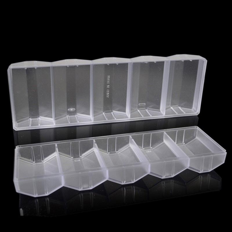 Professional Acrylic Poker Chip Holder Tray Holds 100 Chips Holder 5 Grids Organizer Display Cabinet Party Game