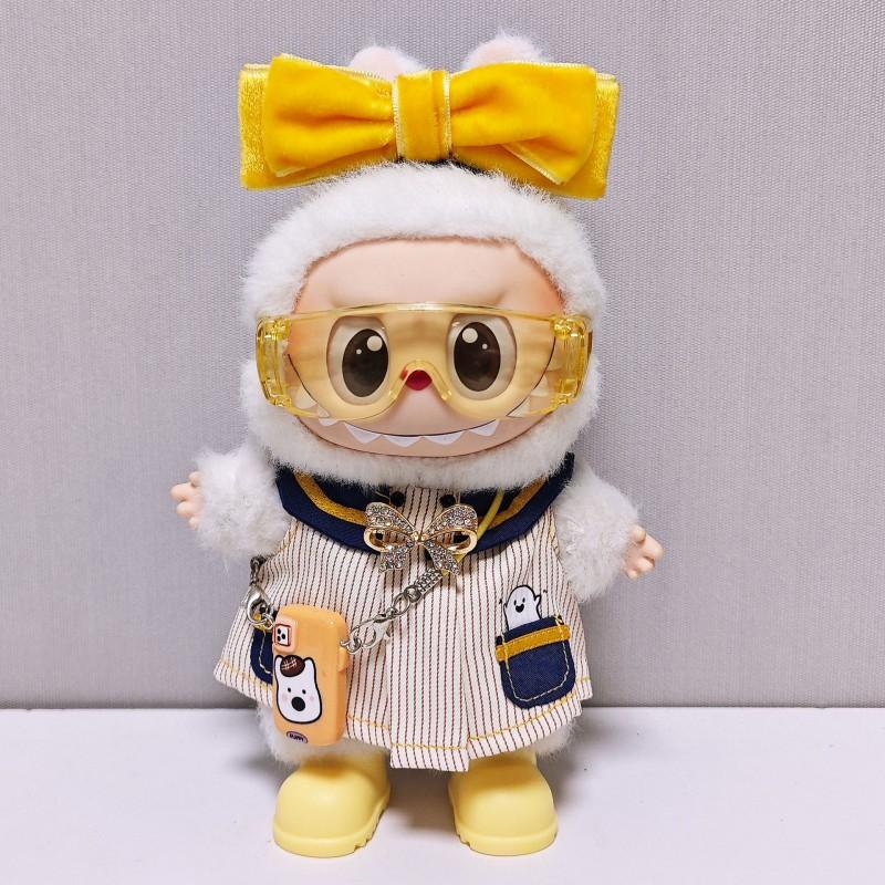 Labubu Doll Outfit Set: Skirt Bow Headband Goggles Crossbody Charm Shoes 5pcs Fashion Accessory 15-35 Years