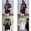Plus Size T Shirt For Men Women With Geometric Pattern And Rhinestone Embellishments For Summer Casual Wear