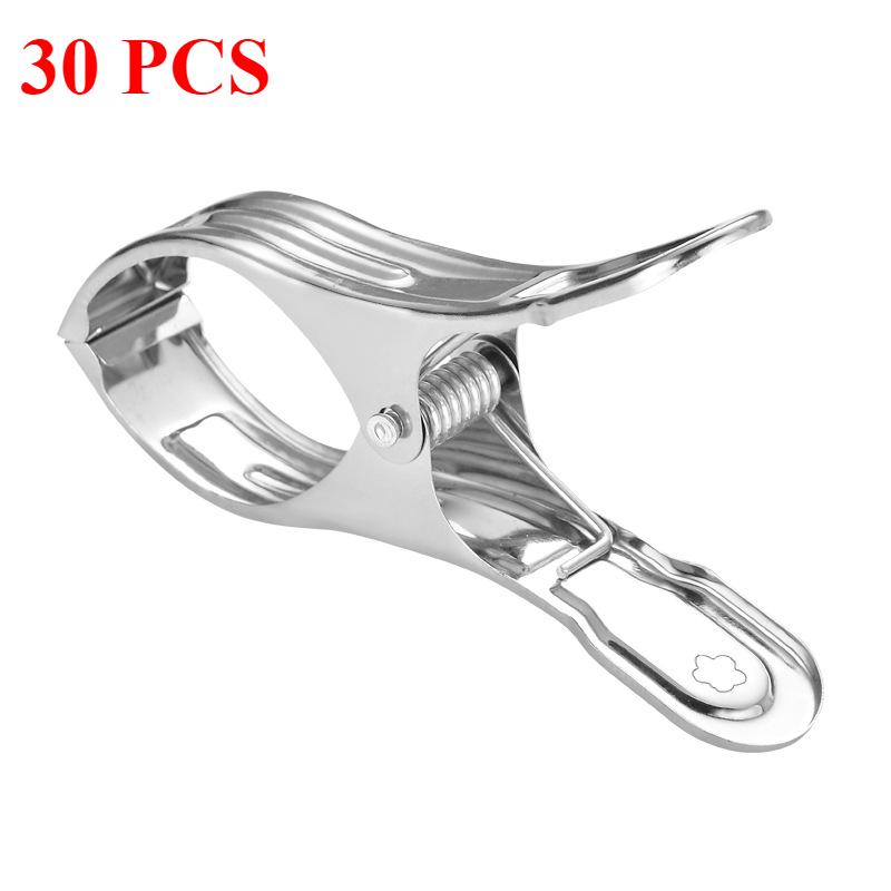 10/20/30 PCS of Large Stainless Steel Clips for Home Drying Down Clothes and Quilt Spring Windproof Clothespins for Home Laundry