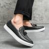 Fashion 2025 Leather Loafers Men FlatsTassel Office Business Shoes Slip-on Wedding Men Leather Shoes Fashion Daily Commute Casual Shoes