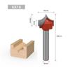 Router Bits Groove Point Cutting Round Edge 6mm Shank 16mm Blade Diameter for Woodworking Milling
