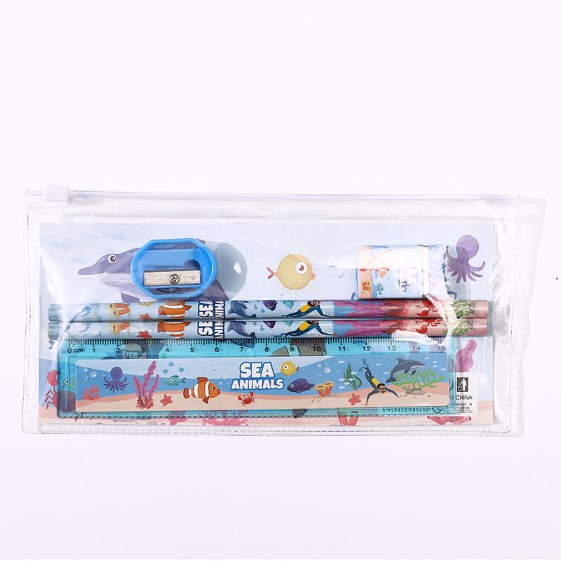 5PCS Student Stationery Set Back To School Gift Box for Children Students Home