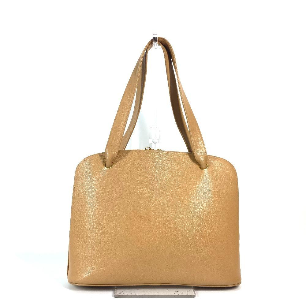 CHANEL vintage CC CC Mark Bag Shoulder Bag Tote Bag Caviar Leather Beige