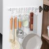 Plastic Track Row Hooks Non Punching Cabinet Hook Multifunctional Long Row Hook  Kitchen