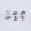 Four Point Star Cabinet Knobs Zinc Alloy Modern Minimalist Furniture Handles Gloss Silver Compact Star-Shaped Drawer Pulls