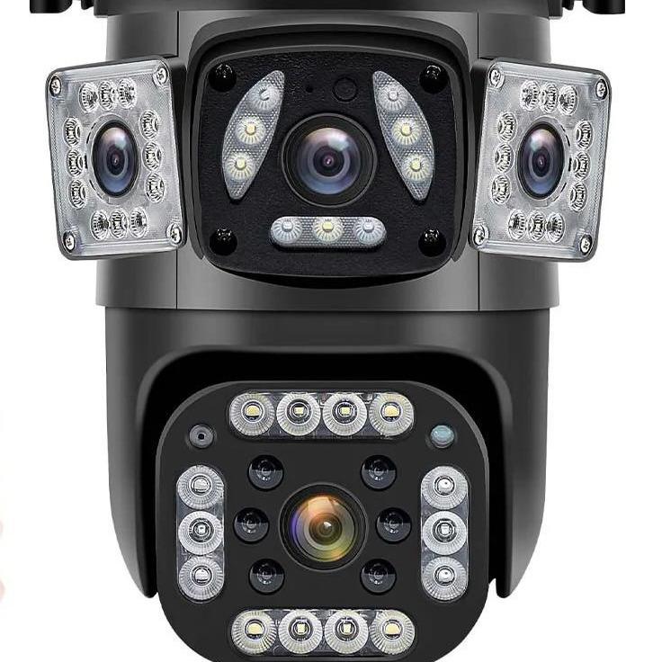 360° Беспроводная водонепроницаемая уличная камера с двумя объективами и тремя экранами