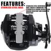 New Large Deep Sea Electronic Fishing Reel Baitcasting Saltwater Waterproof 6.4:1 16KG Drag Catfishing Trolling Metal Base