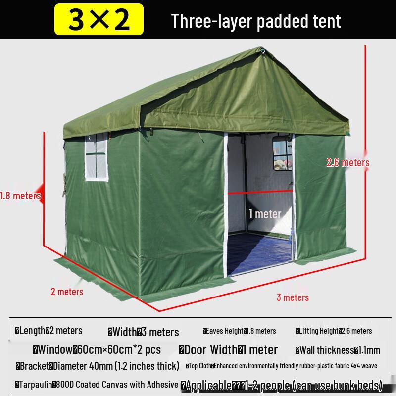 Heavy-Duty Canvas Disaster Relief Tent