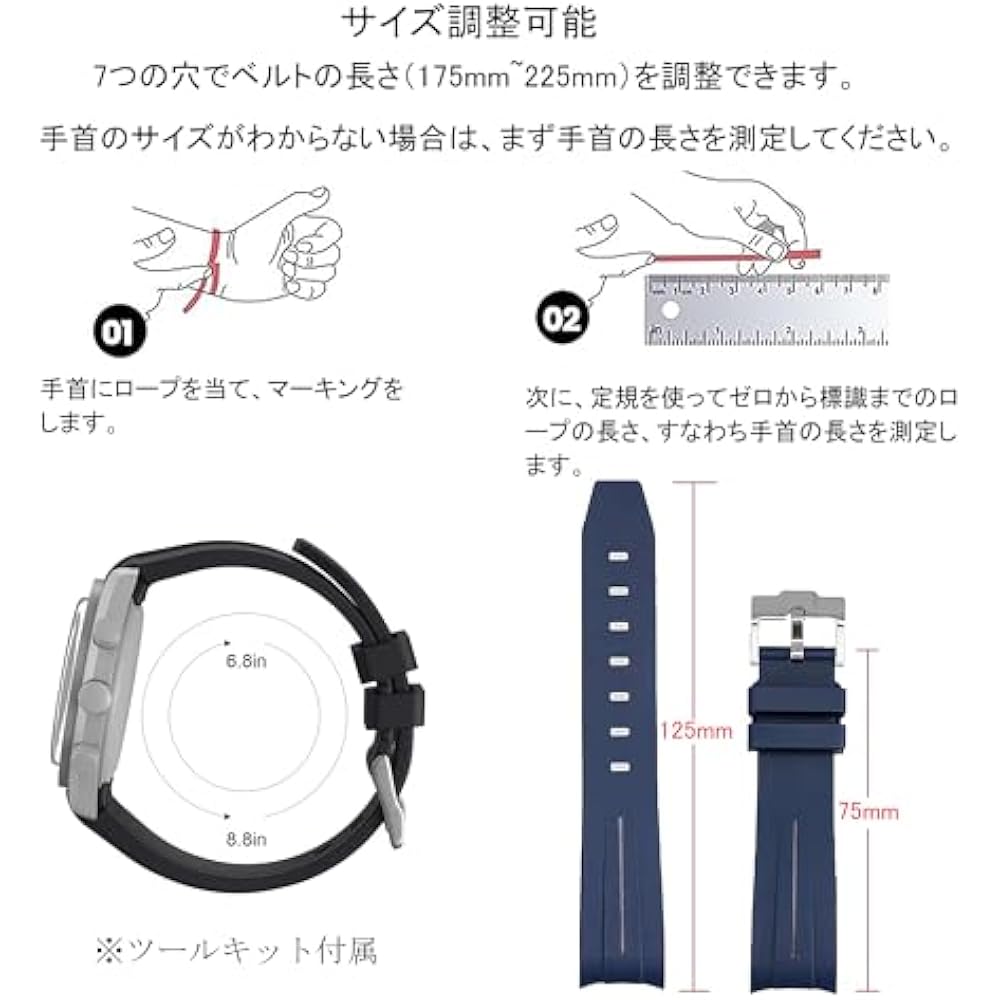20-мм ремешок для часов Omega X Swatch MoonSwatch Ремешок для часов Omega и Swatch Резиновый ремешок для часов...