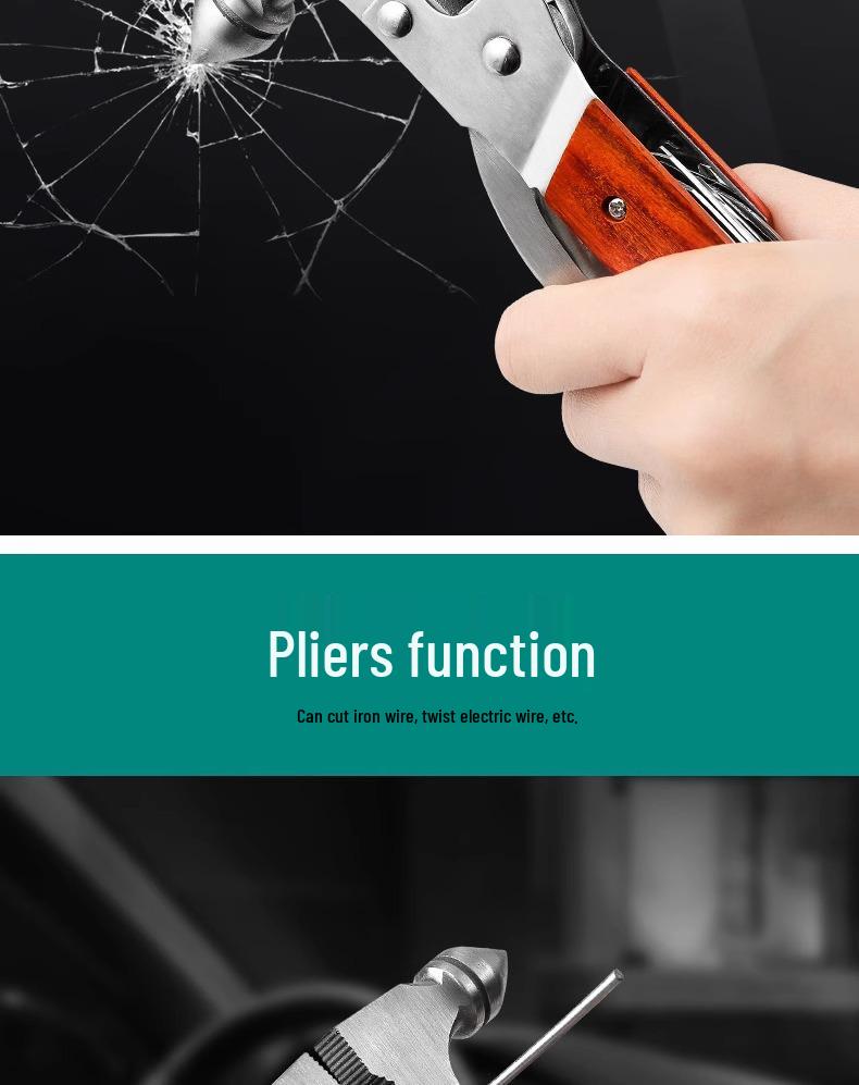 Multifunctional Car Safety Hammer: Emergency Glass Breaker & Escape Tool