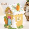 Миниатюрные фигурки домиков, маленькая пасхальная статуэтка пряничного домика в виде кролика, смоляное микроландшафтное украшение для стола, декор для домашней вечеринки