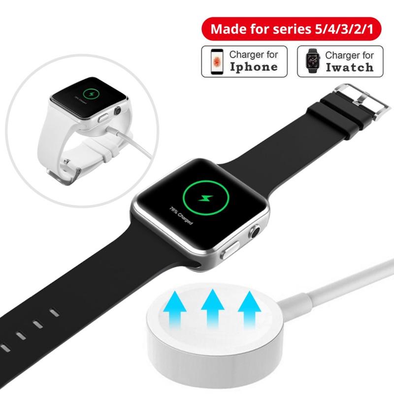 FONKEN Магнитное беспроводное зарядное устройство Qi для Apple Watch Серия iWatch Кабель для быстрой зарядки для всех iPhone и iPad