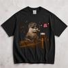 Otter Drinking Beer Graphic T-Shirt, Sarcastic Otter Meme Shirt, Otter Lovers Gift, Funny Sea Animal Shirt, Stupid Drinking Tee