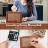 Wooden Money Saving Box Money Storage Bank with Saving Money Goals Counter Reusable Handmade Piggy Bank Coin Tray Storage Case