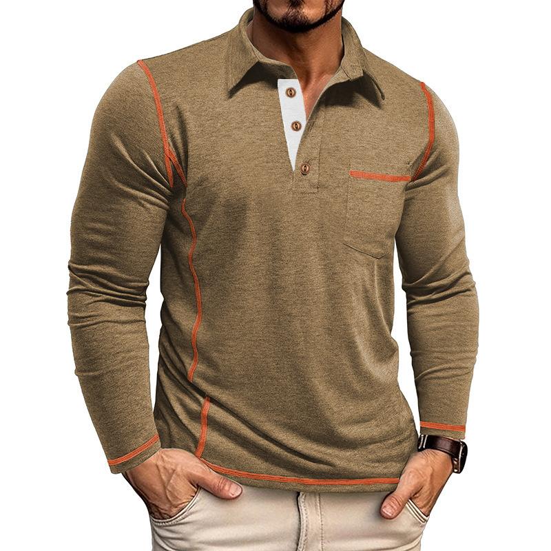 Autumn New Arrivals Men's Long-Sleeved Collared T-Shirt Men's Polo Shirt Top