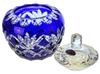 Cobalt Crystal Sugar Bowl 8 Pineapple