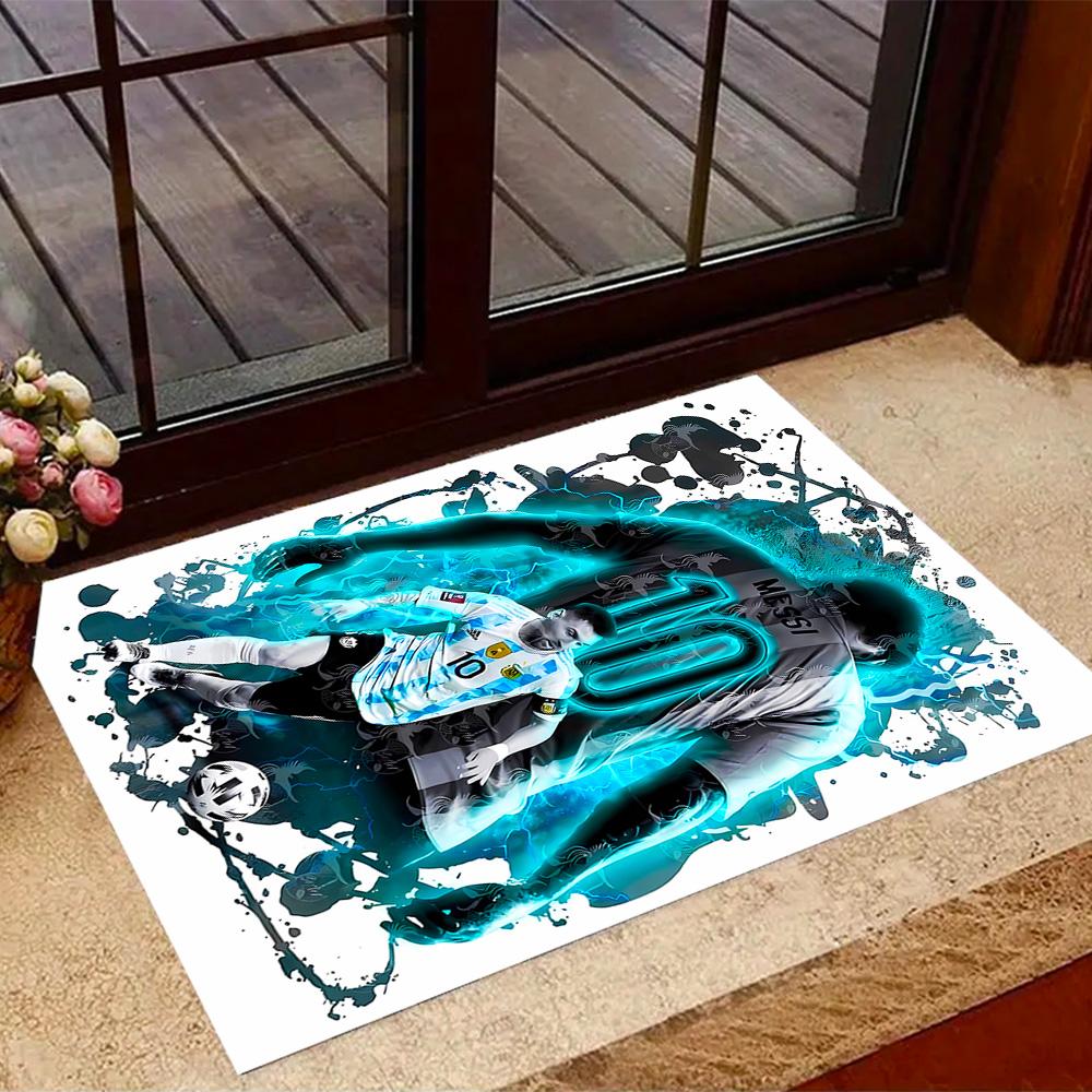 Argentina's Messi Action Carpet Design for Living Rooms Bedrooms Playrooms Kitchen Antislip Carpet Anime Office Decor Wedding Party Gift