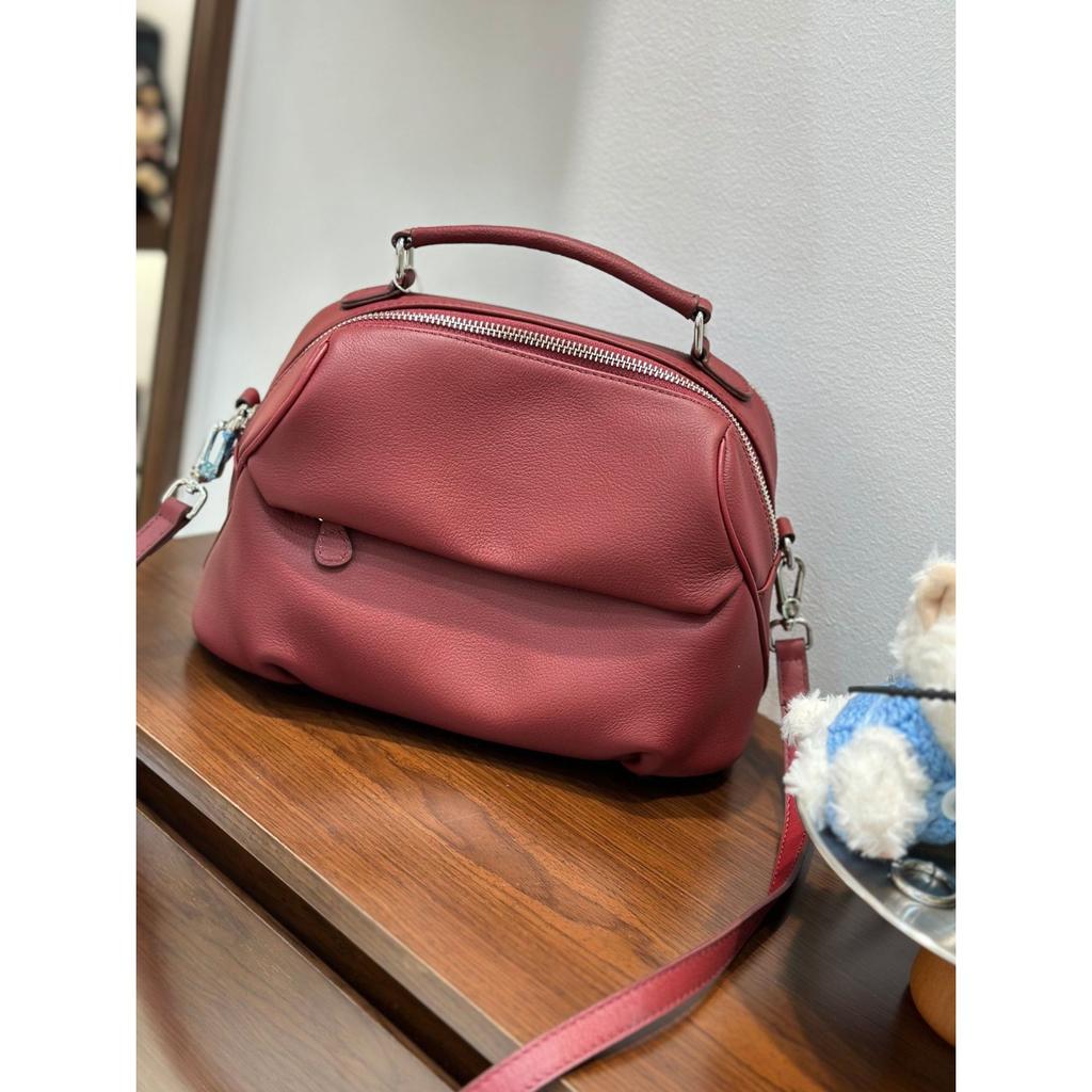 Воловья кожа, Многоцветная сумка, Модная на плечо, Практичная сумка-ракушка из мягкой кожи того же цвета