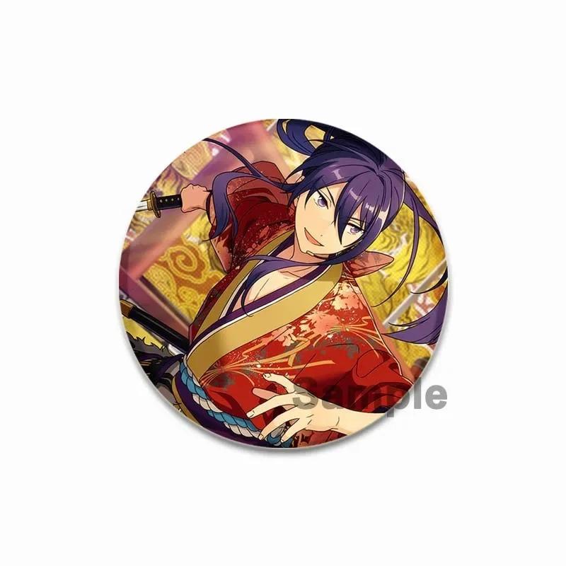 32/44/58MM Tinplate Brooch Ensemble Stars SOUMA KANZAKI Round Pins Cute Cartoon Badge for Backpacks Clothing Accesoory Jewelry