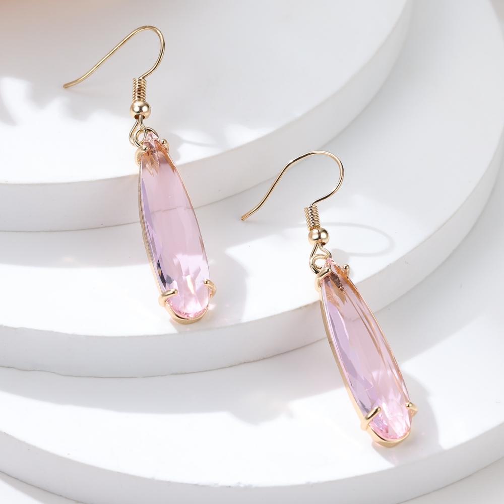 Новые морские синие овальные большие капли воды женские ушные крючки для дня рождения, свадьбы, роскошные креативные украшения