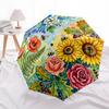 1pc Floral Harmony Automatic Umbrella | Portable Foldable 8-Rib Manual Open, Cute Birthday & Holiday Gift for Outdoor yy260107085