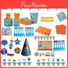 Blippi Birthday Party Supplies Paper Cups Plates Banner Straw Kids Balloon Decor