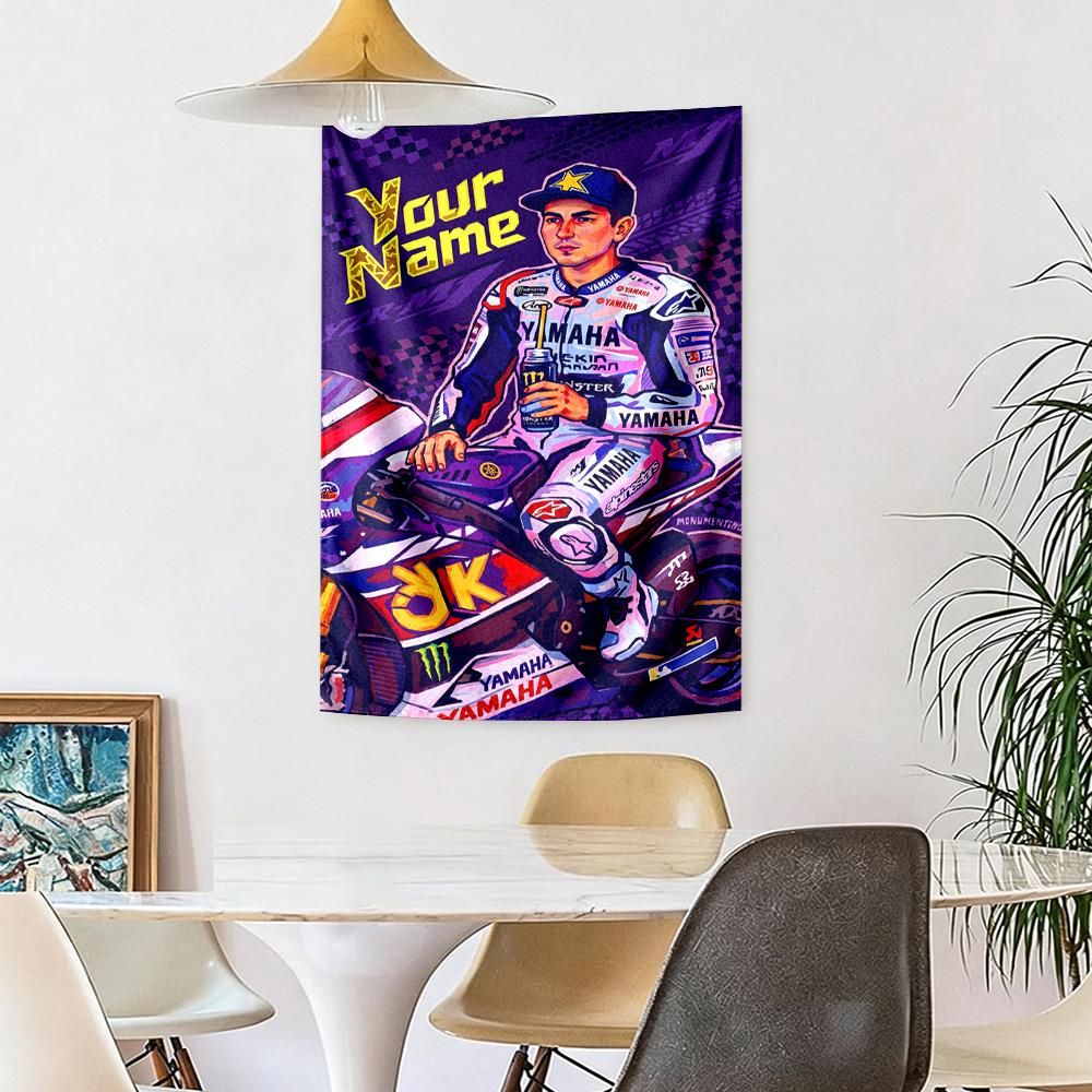 Jorge Lorenzo Custom Your Name Wall Decor Tapestry Art For Pet Memorial Birthdaywedding Party Backdrop Family Gift