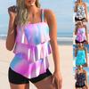 2024 Women's Fashion Monokini Swimwear Two Piece Beach Swimwear Print Tankinis Summer Beach Wear Swimming New Tankinis Set