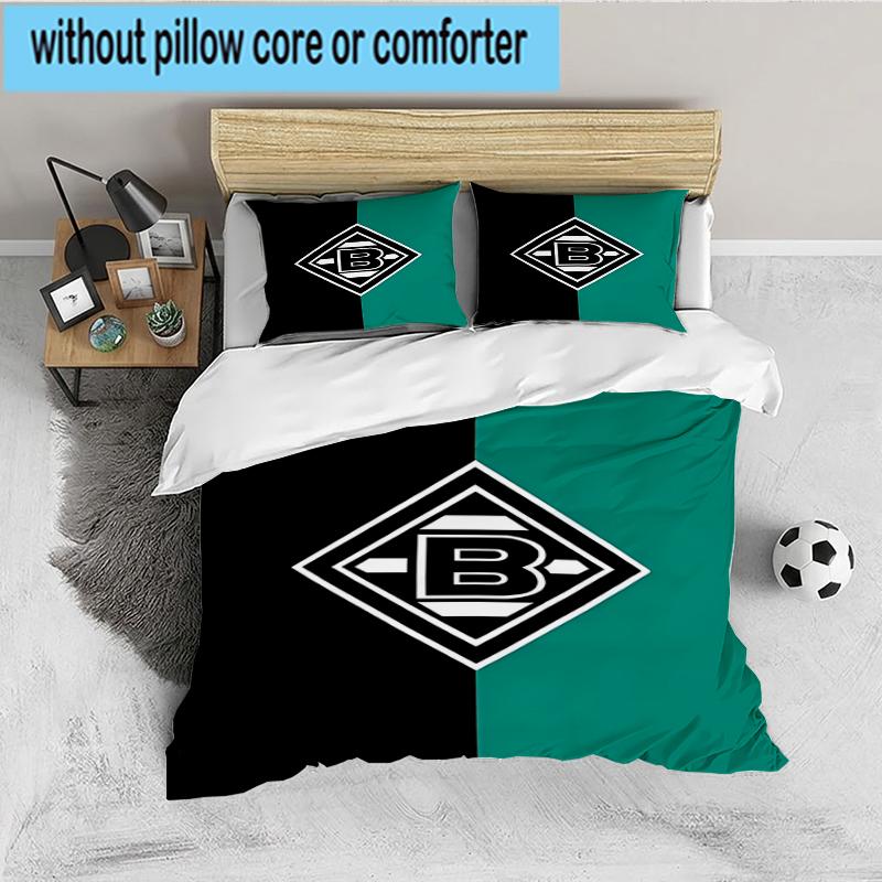 3PCS Monchengladbach Emblem Bedding set,Ideal for1pc Duvet Cover And 2pcs Pillowcases Perfect for Christmas gift,Ideal for Bedroom, Dormitory